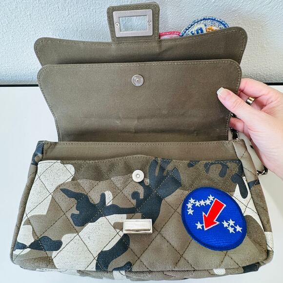 READYMADE Japan Green Multi Army Patch Shoulder Bag Braided Strap - Picture 8 of 16